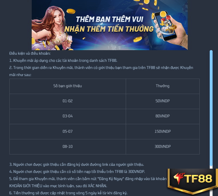 Giới thiệu bạn bè để nhận thưởng