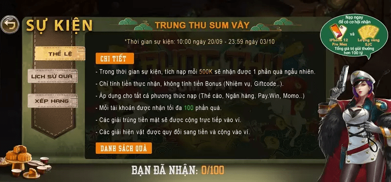 Nhận Ngay Phần Thưởng Giá Trị Từ Khuyến Mãi B52 Club