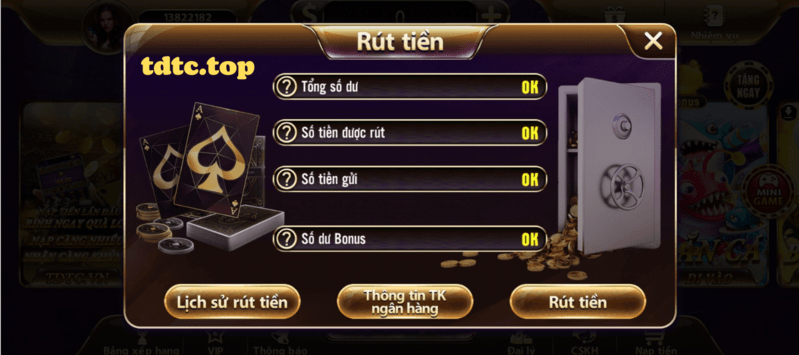 Hướng dẫn tải game, nạp tiền, rút tiền TDTC